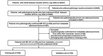 A nomogram based on ultrasonographic features and clinical indicators for differentiating mass-forming intrahepatic cholangiocarcinoma and liver metastatic colorectal adenocarcinoma